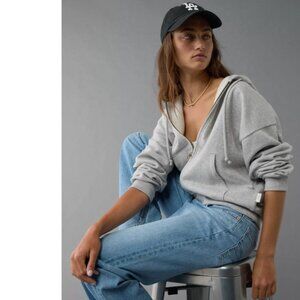 American Eagle Fleece Zip-Up Hoodie (sz M)